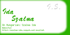 ida szalma business card
